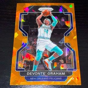 2021-22 DEVONTE GRAHAM ORANGE PRIZM CRACKED ICE Basketball Card #184